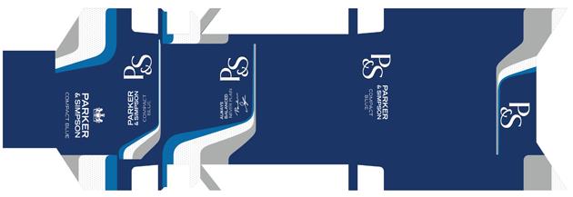 P&S  PS PARKER &SIMPSON COMPACT BLUE ALWAYS BALANCED NEVER PLAIN